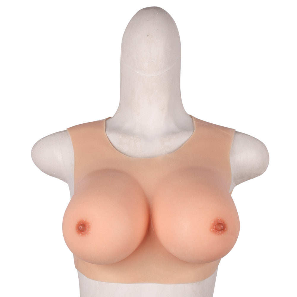 Lightweight Round-Neck Silicone Breastplate — C–G Cup