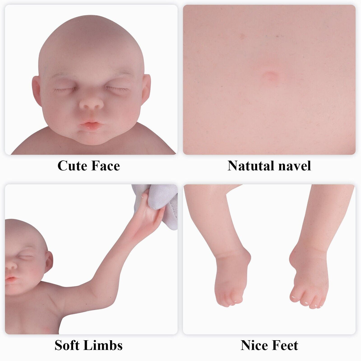 10.6-Inch Nasha Sleeping Silicone Reborn Baby Doll