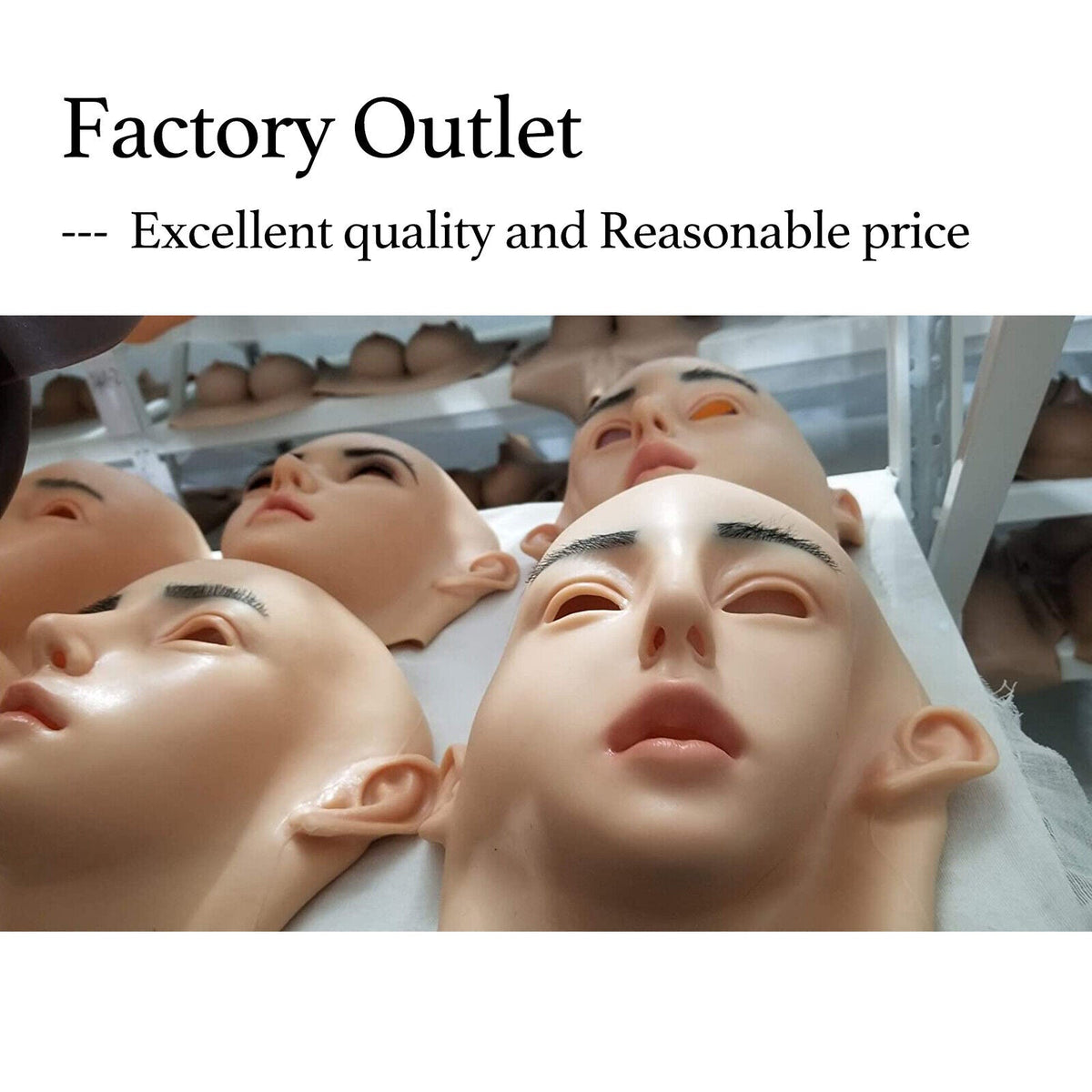 Realistic Female Full-Face Silicone Character Mask