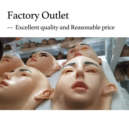 Realistic Female Full-Face Silicone Character Mask