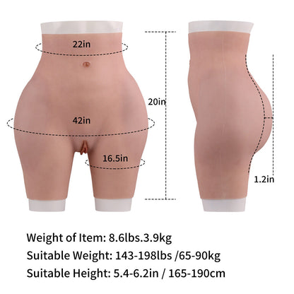 Veined Oil-Free Silicone Hip Enhancer Pants