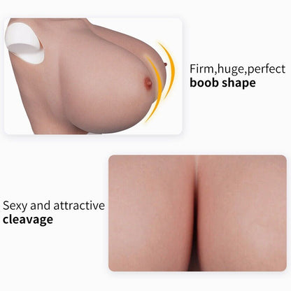 Extra-Large Silicone Breastplate — S & Z Cup, Lightweight Fill