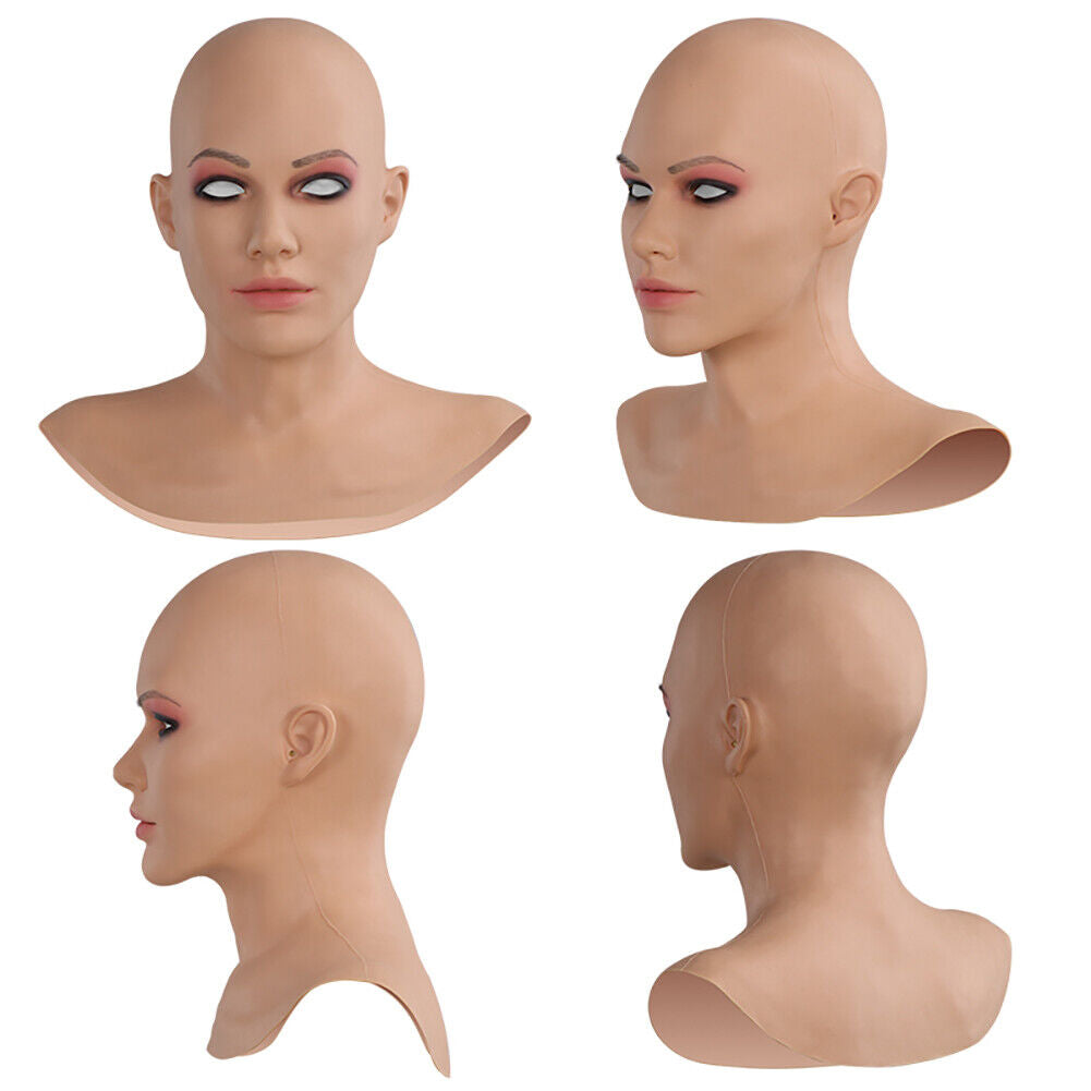 Realistic Female Full-Face Silicone Character Mask