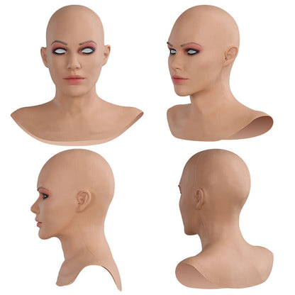 Realistic Female Full-Face Silicone Character Mask