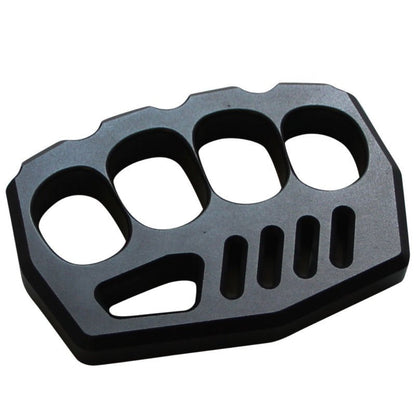 Black Aluminum Alloy Knuckle Rings – Lightweight EDC Self Defense Tool