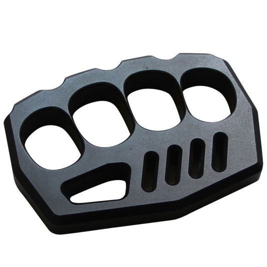 Black Aluminum Alloy Knuckle Rings – Lightweight EDC Self Defense Tool
