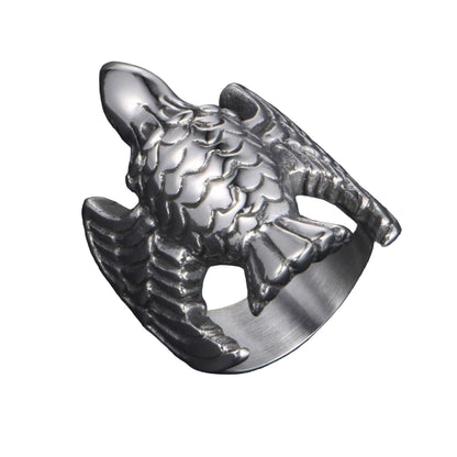Eagle Head Self Defense Ring – 316L Stainless Steel Safety Jewelry