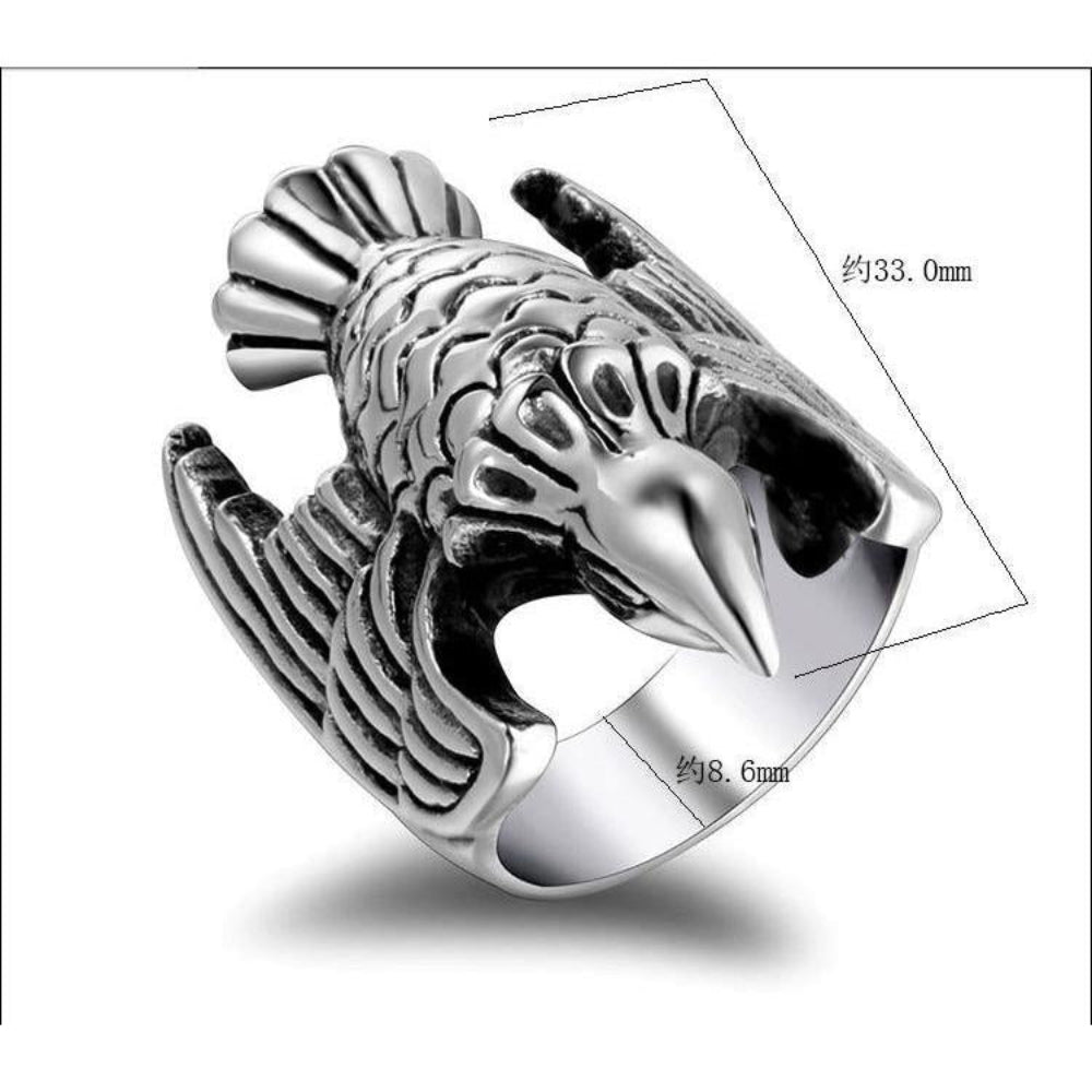 Eagle Head Self Defense Ring – 316L Stainless Steel Safety Jewelry