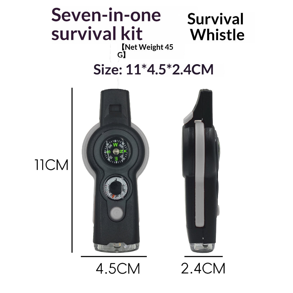 7-in-1 Outdoor Emergency Survival Whistle