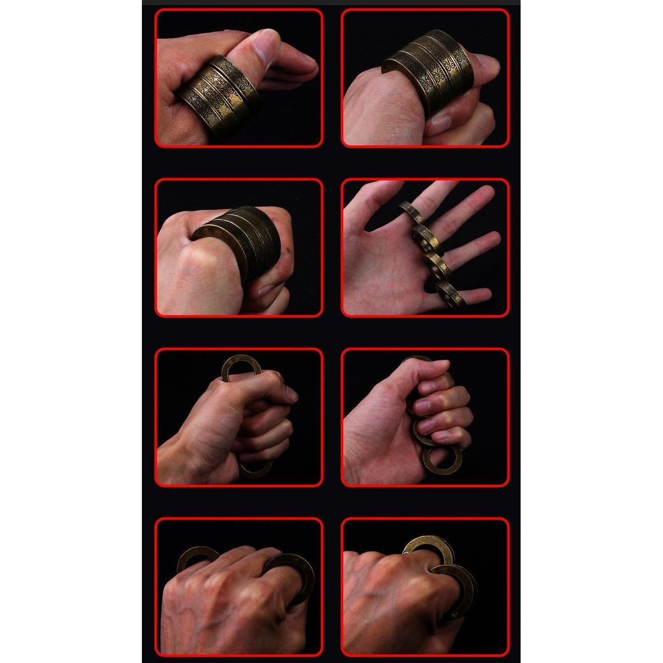 Zinc Alloy Folding Brass Knuckles Self Defense Tools For Women